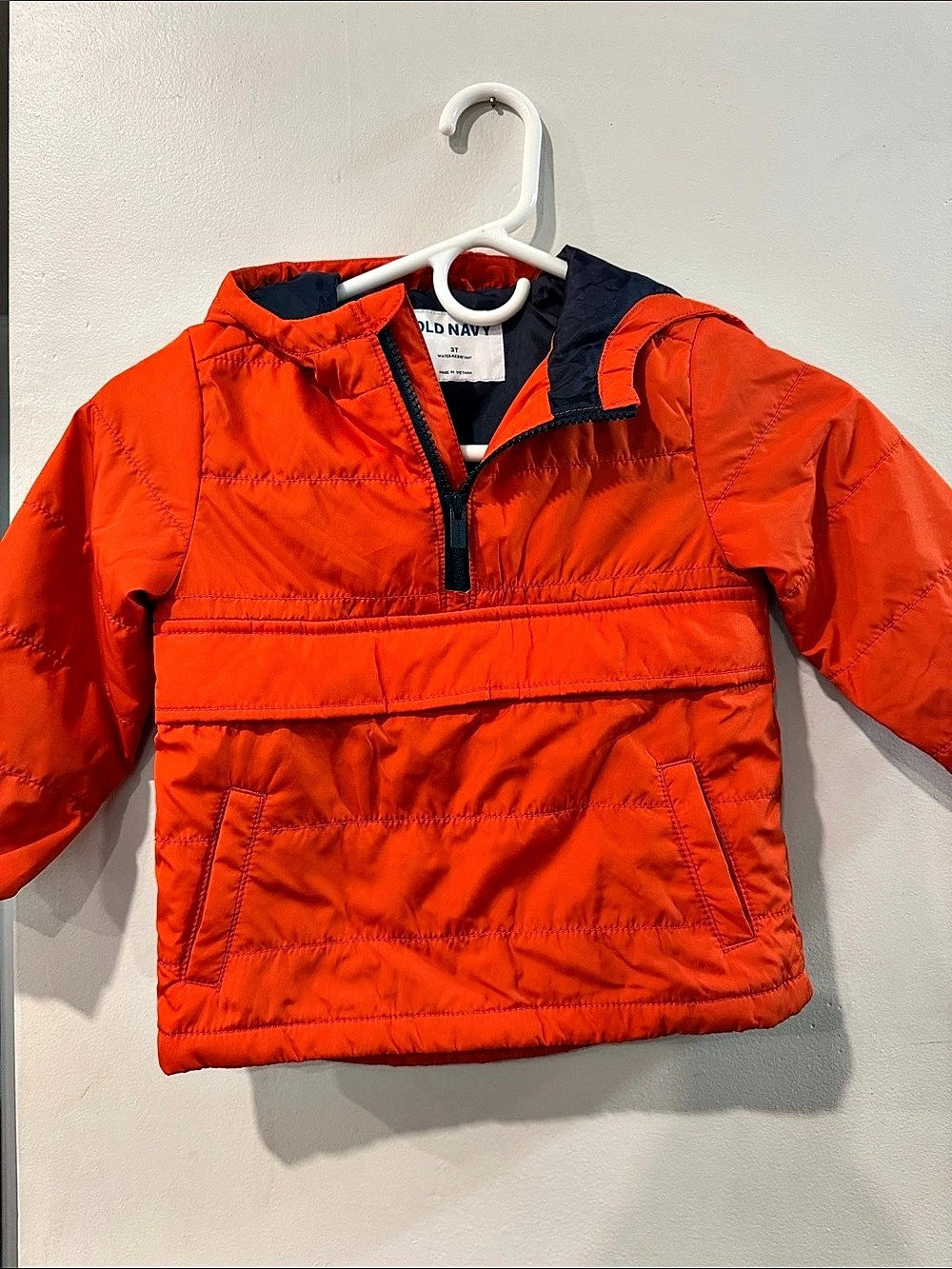 Old Navy Kids Orange Puffer Jacket Size 3T Like New